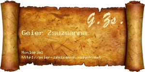 Geier Zsuzsanna névjegykártya